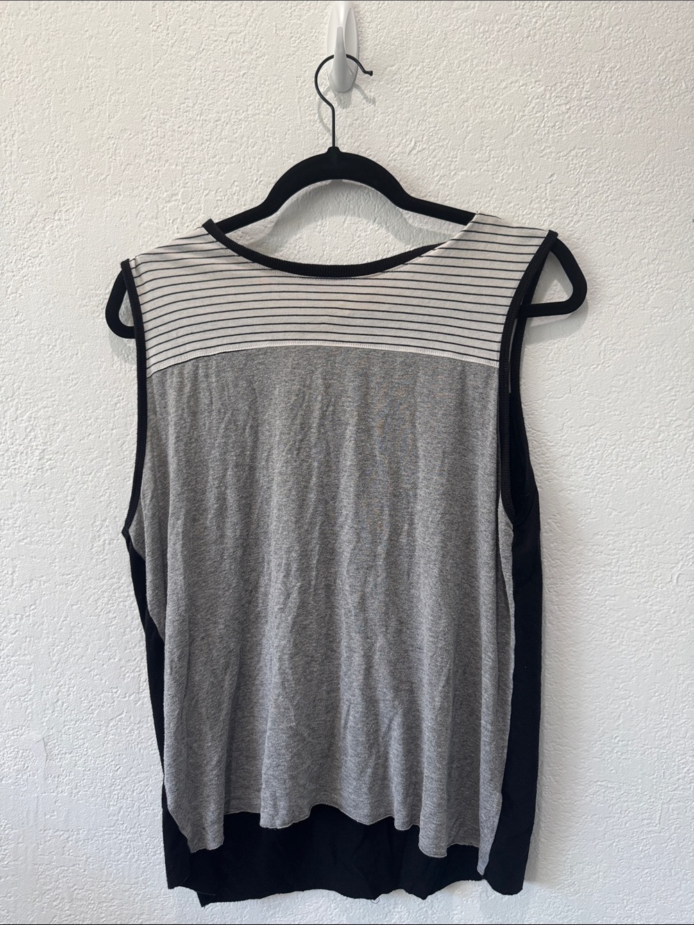 Boys + Arrows Grey, White & Black Sleeveless Knit Tank